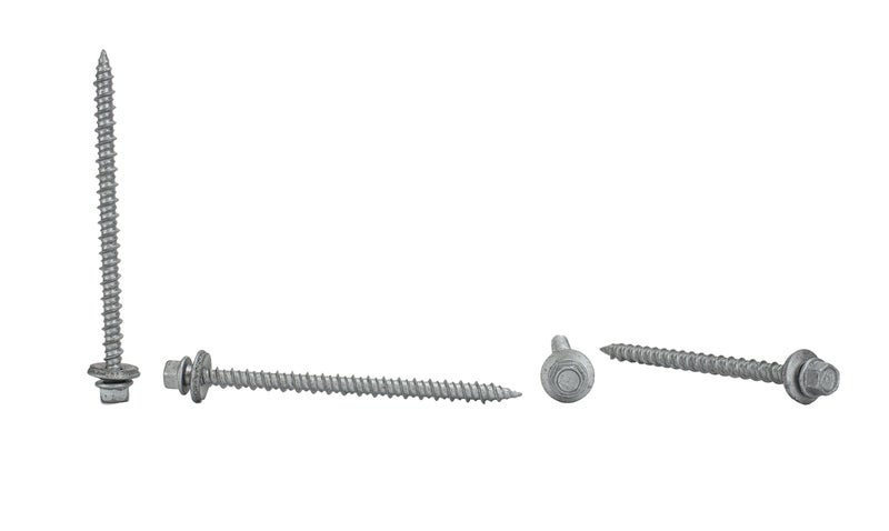 Chenango Supply #10 x 3" Hex Washer Head Metal Roof Screw. *(Multiple Sizes in Listing)*. Self Starting/self Tapping Metal to Wood, Sheet Metal Roofing, siding Screws with EPDM Washer Seal.100 PCS (#10 x 3") - Image 1
